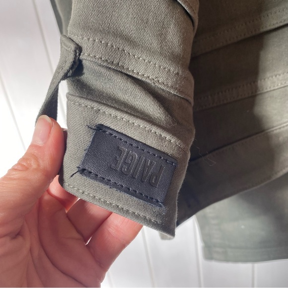 Paige Hoxton Ankle women’s stretchy army green jeans size 26 - Picture 2 of 5